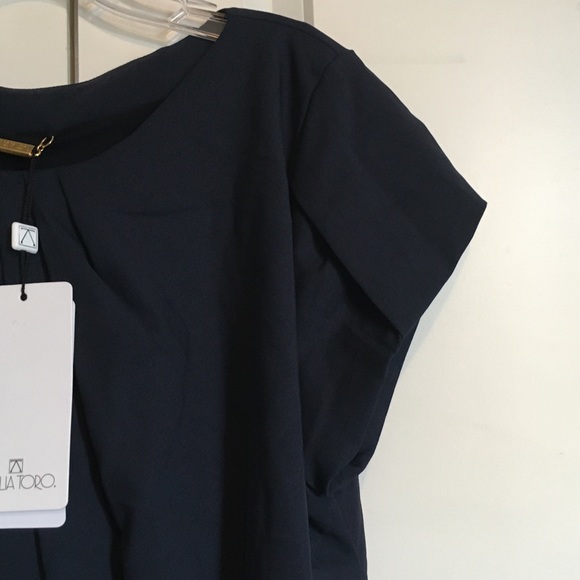 Amelia Toro Navy Blue Classic Dress, size it has Pockets! Size 10 - Picture 7 of 13